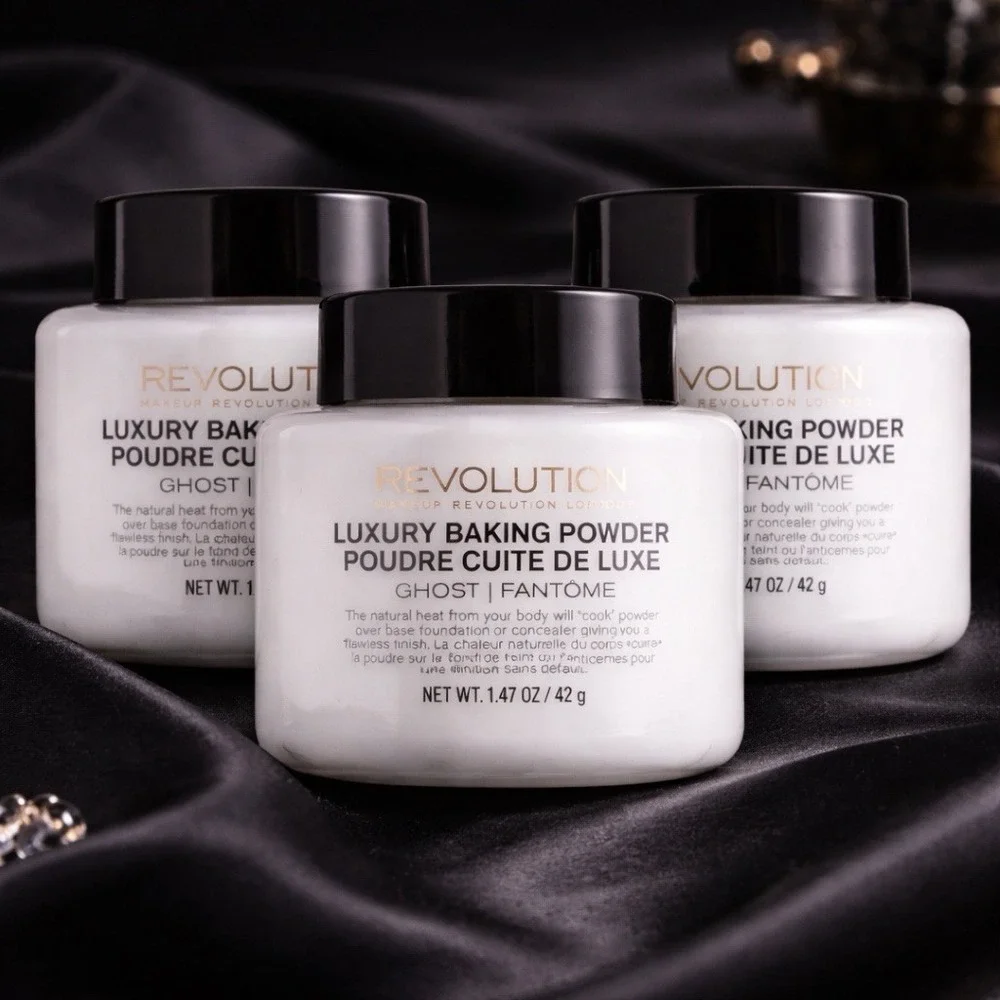Makeup Revolution Luxury Baking Setting Powder Bundle - Ghost, 3-Pack, NEW